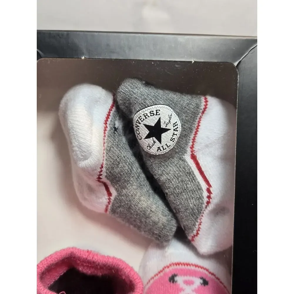 Converse Chuck Taylor All Star Infant Baby Booties Girls Pink Newborn 2 Pack